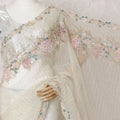 Ethereal Blossom: Synthetic Organza Saree with Floral Embroidery & Sequin Details-D17496 Regal Fabrics