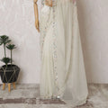 Ethereal Blossom: Synthetic Organza Saree with Floral Embroidery & Sequin Details-D17496 Regal Fabrics