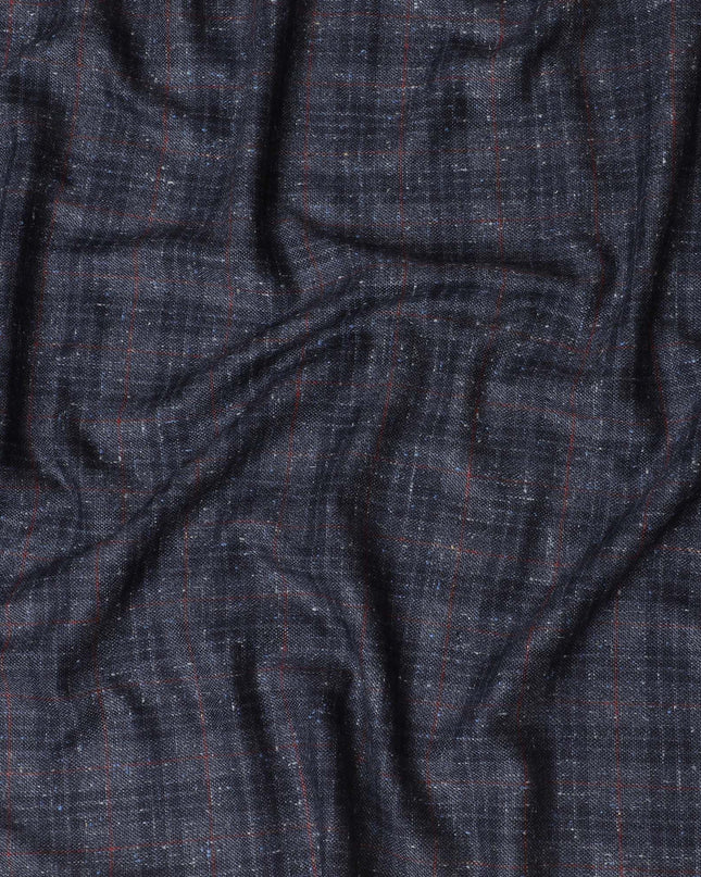 Italian Blended Wool Jacketing Fabric – 150cm, Textured Charcoal-D17541