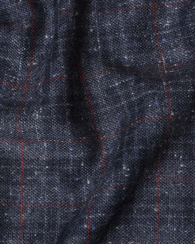 Italian Blended Wool Jacketing Fabric – 150cm, Textured Charcoal-D17541