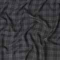 Italian Blended Wool Jacketing Fabric – 150cm, Plaid Black-D17544