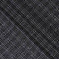 Italian Blended Wool Jacketing Fabric – 150cm, Plaid Black-D17544
