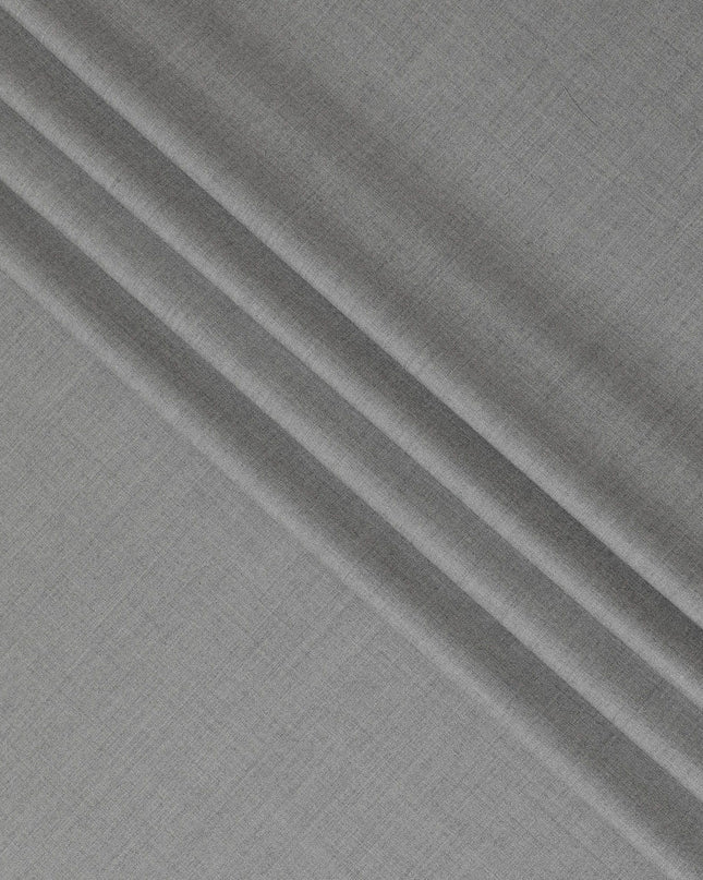 نسيج صوف ميرينو فائق النعومة باللون الرمادي السحابي: 150 سم، تصميم فاخر من المملكة المتحدة - D17551