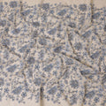 Celestial Blue Floral Cotton Voile Fabric - 110cm Width-D17557
