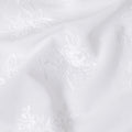 Ivory Elegance Embroidered Cotton Voile Fabric - 110cm Width-D17559
