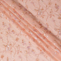 Peach Panache Embroidered Cotton Voile Fabric - 110cm Width-D17565