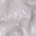 Pearl grey Embroidered Cotton Voile Fabric - 110cm Width-D17566