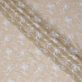 قماش فوال قطني مطرز باللون العاجي - ديلوكس 110 سم -D17569