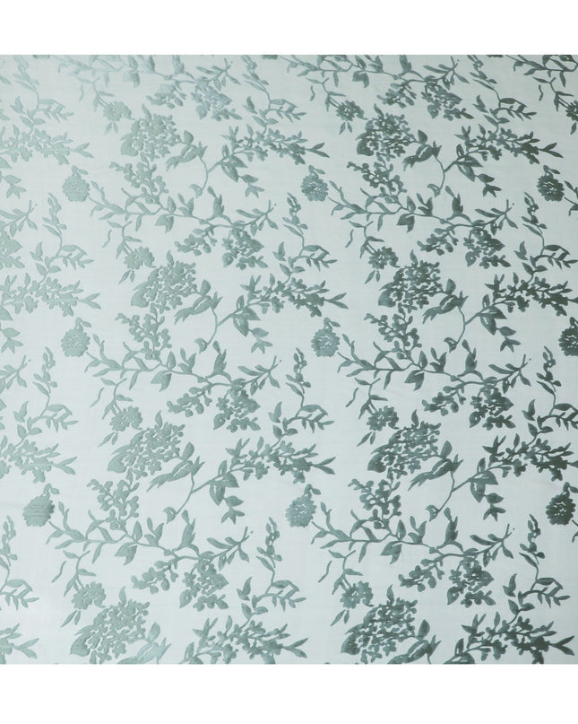 قماش شيفون جاكار حرير نقي فاخر بزهور النعناع المنعش، بعرض 110 سم - نسيج كوري جنوبي عالي الموضة-D17668