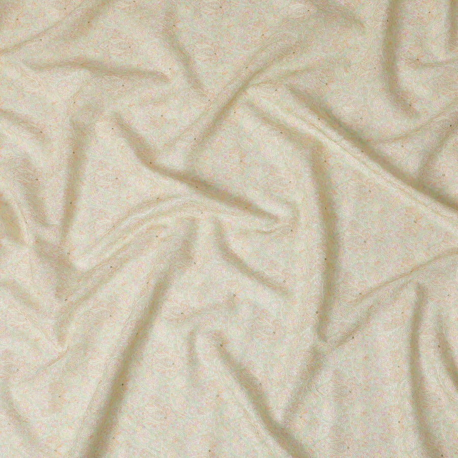 قماش حرير توسار الفاخر المطرز باللون الأصفر الليموني، عرض 110 سم - أناقة هندية تقليدية - D17685