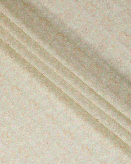 قماش حرير توسار الفاخر المطرز باللون الأصفر الليموني، عرض 110 سم - أناقة هندية تقليدية - D17685