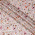 قماش كريب صناعي من Blush Garden، عرض 110 سم - طباعة زهور غريبة الأطوار من الهند-D17934