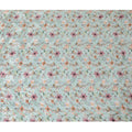 Mint Blossom Synthetic Crepe Fabric, 110cm Width - Floral Serenity from India-D17935