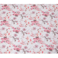 Vibrant Pink Floral Synthetic Modal Satin Fabric - Romantic Print, 110cm - Purchase Online-D17974