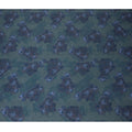 Mystic Forest Floral Synthetic Modal Satin Fabric - Deep Green & Blue, 110cm - Purchase Online-D17977 Regal Fabrics