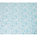 Aqua Swirl Abstract Synthetic Modal Satin Fabric - Artistic Wave Design, 110cm - Buy Online-D17982