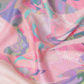 Whimsical Pastel Graffiti Synthetic Modal Satin Fabric - Playful Abstract Print, 110cm - Shop Online-D17986