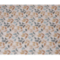 قماش جورجيت صناعي أنيق بطباعة ريش - ألوان ترابية - عرض 110 سم - D17993
