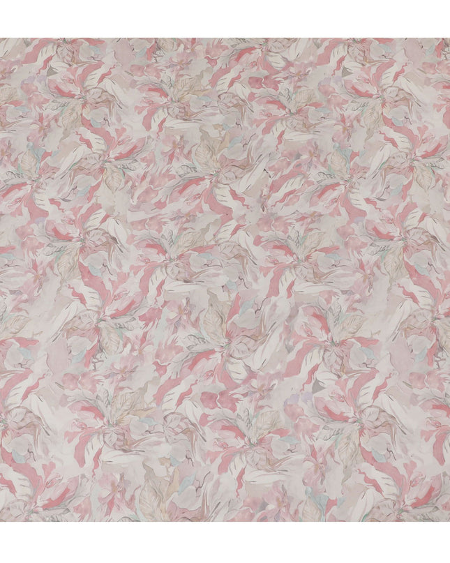 Blossom Whispers Viscose Crepe Fabric - 110cm Wide, Subtle Elegance, Online Purchase-D18104