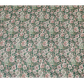 Verdant Blossom Viscose Crepe Fabric - 110cm Wide, Lush Floral Print, Online Shopping-D18108
