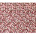 Vibrant Rouge Floral Viscose Crepe Fabric - 110cm Wide, Rich Texture, Shop Online-D18109
