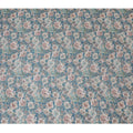 Classic Blue Floral Viscose Crepe Fabric - 110cm Wide, Timeless Elegance, Online Purchase-D18110