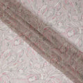 Blush Flora Synthetic Chiffon Fabric, Whimsical Pink Patterns, 110cm Wide - Buy in meters Online-D18117