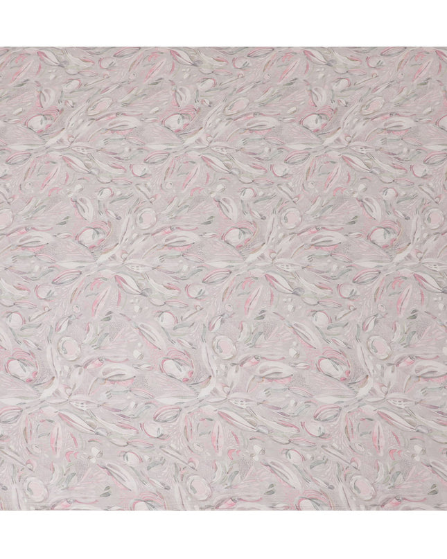 Blush Flora Synthetic Chiffon Fabric, Whimsical Pink Patterns, 110cm Wide - Buy in meters Online-D18117