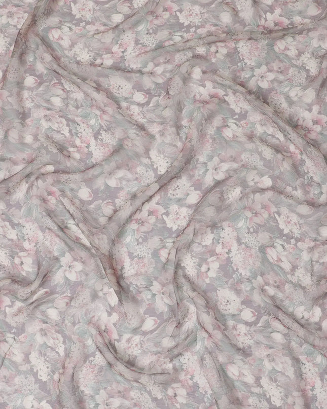 Vintage Rose Synthetic Chiffon Fabric, Floral Print, 110cm Wide - Purchase Online for Crafting & Apparel-D18119 Regal Fabrics