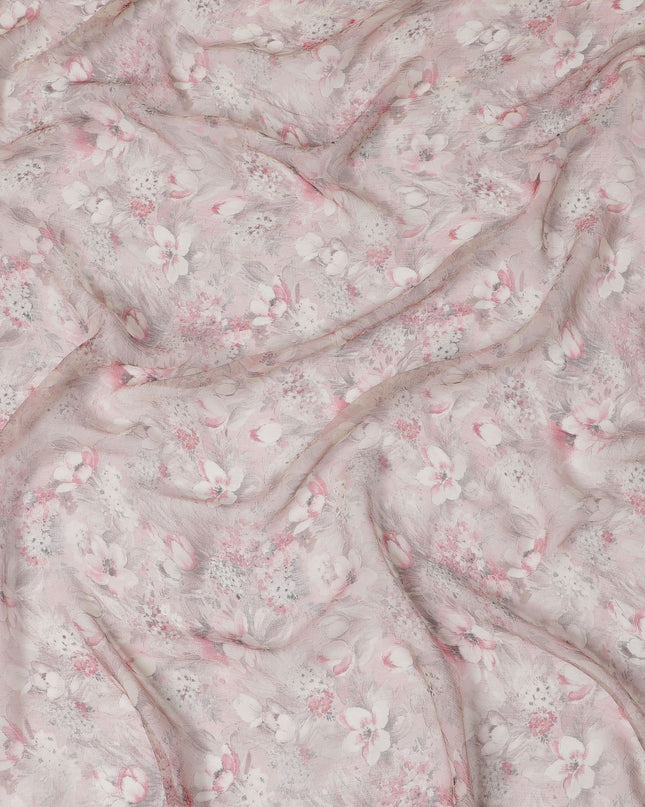 قماش شيفون صناعي من Cherry Blossom، زهور وردية فاتحة، عرض 110 سم - اشترِ القماش بالأمتار عبر الإنترنت-D18120