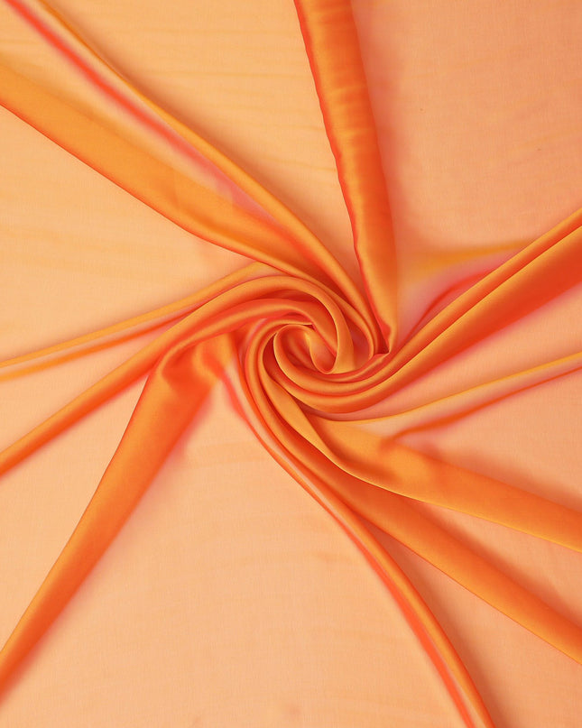 قماش شيفون حرير برتقالي نابض بالحياة - تسوق عبر الإنترنت بالمتر، عرض 110 سم، نسيج كوري جنوبي فاخر-D18142