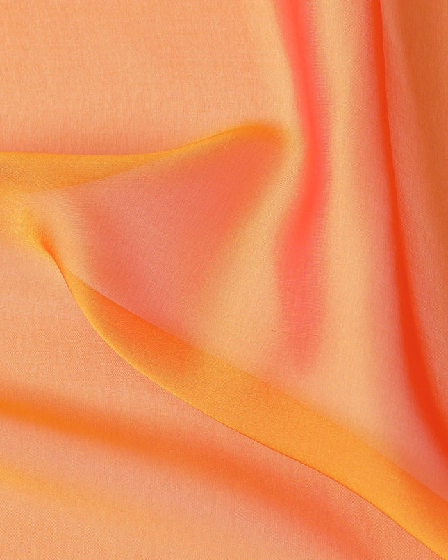 قماش شيفون حرير برتقالي نابض بالحياة - تسوق عبر الإنترنت بالمتر، عرض 110 سم، نسيج كوري جنوبي فاخر-D18142