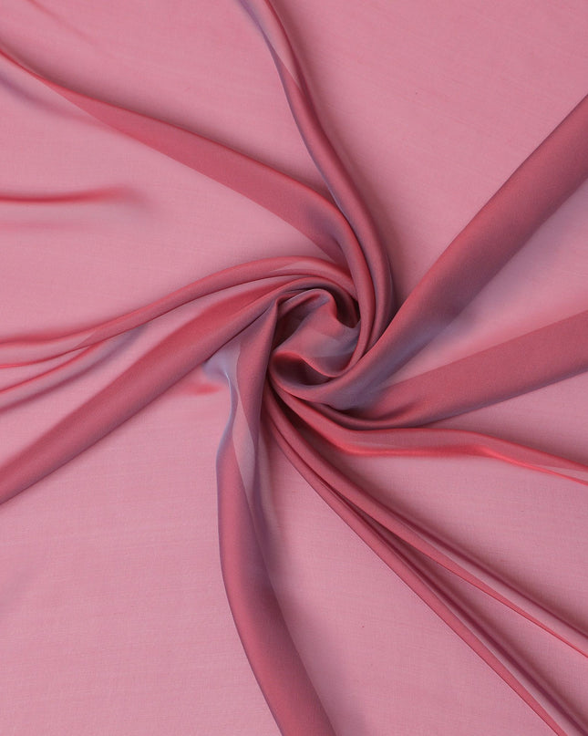 Elegant Rose Silk Chiffon Fabric - Purchase Online, 110cm Wide, Luxurious Changent Weave from South Korea-D18143