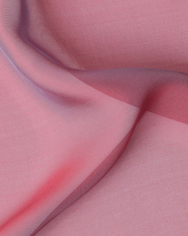 Elegant Rose Silk Chiffon Fabric - Purchase Online, 110cm Wide, Luxurious Changent Weave from South Korea-D18143