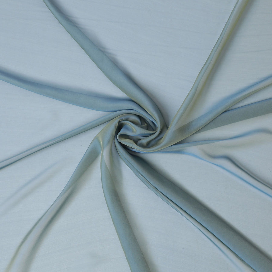 قماش شيفون حريري أزرق ضبابي - اشتر بالأمتار عبر الإنترنت، بعرض 110 سم، Changent-D18146 الكوري الجنوبي الفاخر