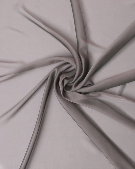 Classic Dove Grey Silk Chiffon Fabric - Purchase Online in Meters, 110cm Wide, Premium Changent Weave from South Korea-D18147