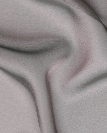 Classic Dove Grey Silk Chiffon Fabric - Purchase Online in Meters, 110cm Wide, Premium Changent Weave from South Korea-D18147