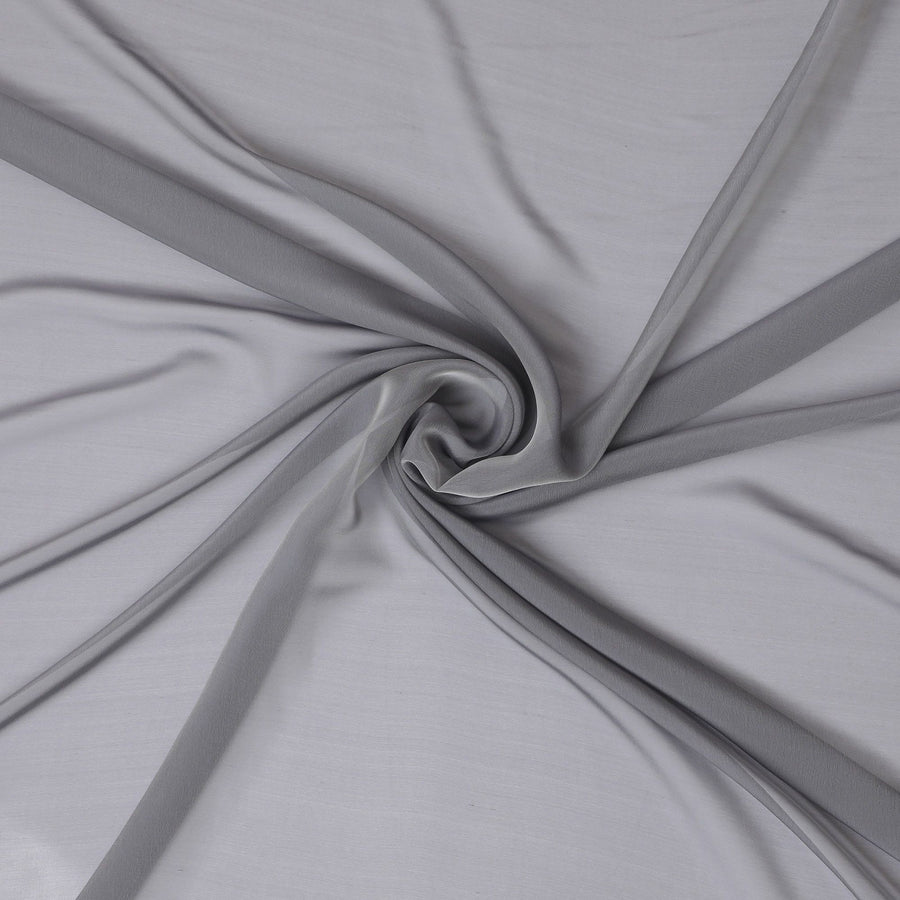 قماش شيفون حرير ضبابي فضي أنيق - شراء عبر الإنترنت، عرض 110 سم، Changent Luxury-D18151 الكوري الجنوبي