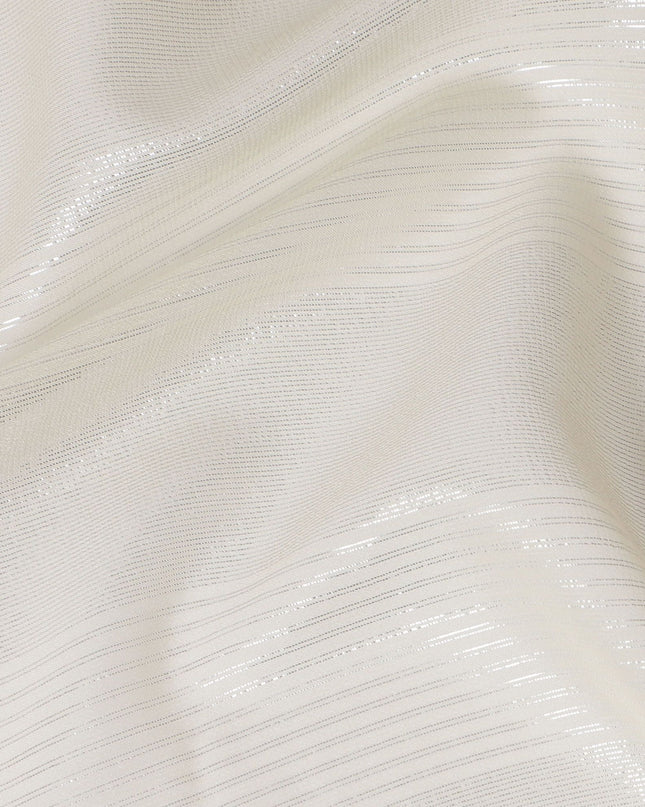 قماش شيفون لوركس بيج معدني أنيق - عرض 110 سم، نسيج لامع، مثالي لتصميم الأزياء، اشتري عبر الإنترنت في Meters-D18162