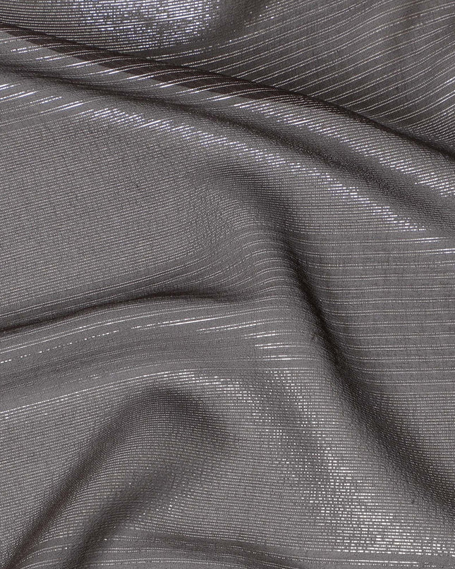 قماش شيفون حرير بني مع لوركس معدني - عرض 110 سم، أناقة كورية جنوبية، اشتري عبر الإنترنت بواسطة Meter-D18164