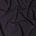 Elegant Aubergine Super 130's Wool Fabric - Italian Check Pattern, 150cm Width - D18240