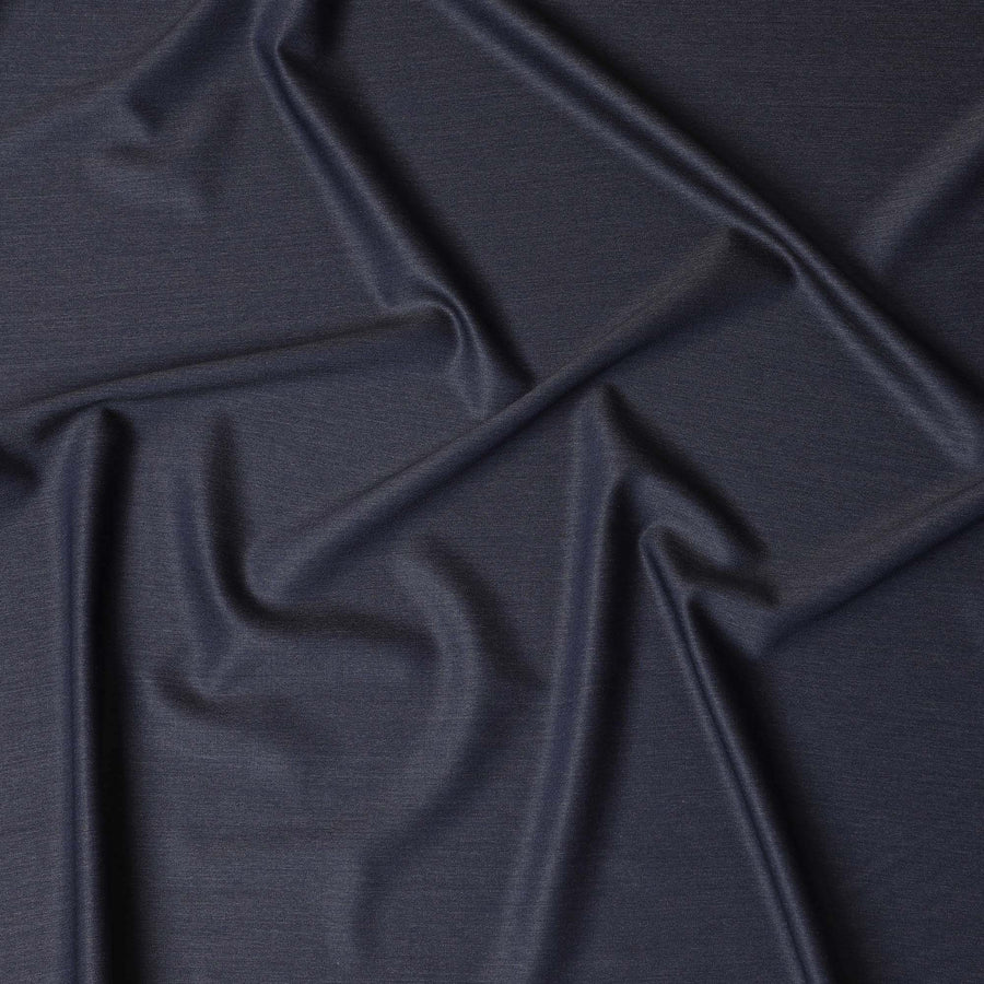 نسيج صوف أنيق باللون الأزرق الداكن سوبر 150 - نسج بريطاني أساسي، بعرض 150 سم - D18254