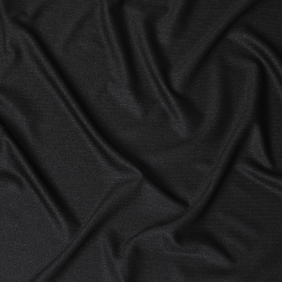 نسيج صوف فاخر أسود غامق سوبر 150 - نسج بريطاني بارع، عرض 150 سم - D18260