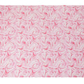Candy Swirl Synthetic Modal Satin Fabric - Playful Pink and White Waves, 110cm Wide - Buy Online in Meters-D18342