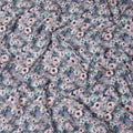 Enchanted Garden Synthetic Modal Satin Fabric - Serene Lavender Florals, 110cm Wide - Buy Online in Meters-D18345