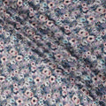 Enchanted Garden Synthetic Modal Satin Fabric - Serene Lavender Florals, 110cm Wide - Buy Online in Meters-D18345