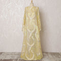 Golden Serenade Pure Silk Chiffon Fransawi Dirac Fabric - Silver and Gold Accents, 140cm Wide - Buy Online in 3.5 Mtr Piece-D18351 Regal Fabrics