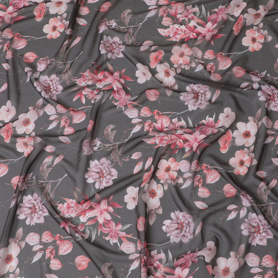 قماش ساتان صناعي مودال رومانسي - عرض 110 سم، ملمس ناعم، مثالي للملابس الفاخرة-D18416