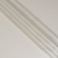 Pristine White French Silk Lame Fabric - 110cm Width, Radiant Luster-D18424