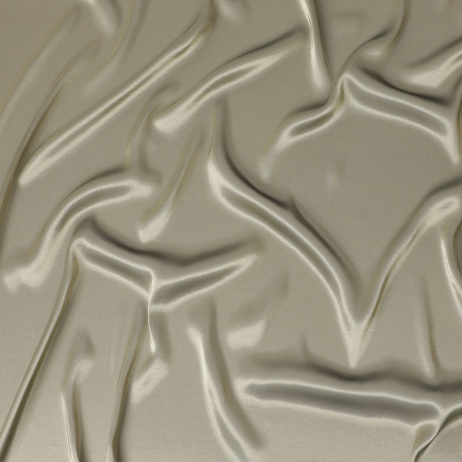 قماش حرير فرنسي ذهبي فاتح - عرض 110 سم، لمعان فاخر-D18425